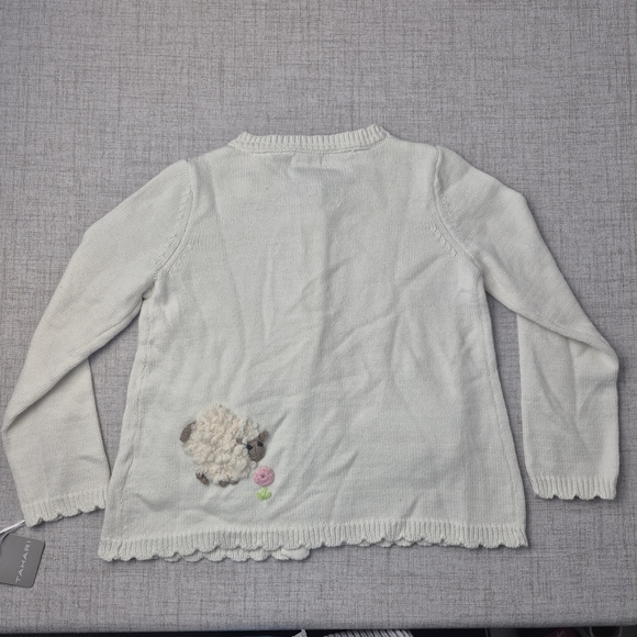 NWT Tahari 5T Sheep Easter Cardigan Spring Knit - Picture 8 of 9
